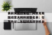 开云-包含赛前突围战来临；阿贾克斯围绕意大利杯调整名单；引发热议；年轻球员得到机会的词条